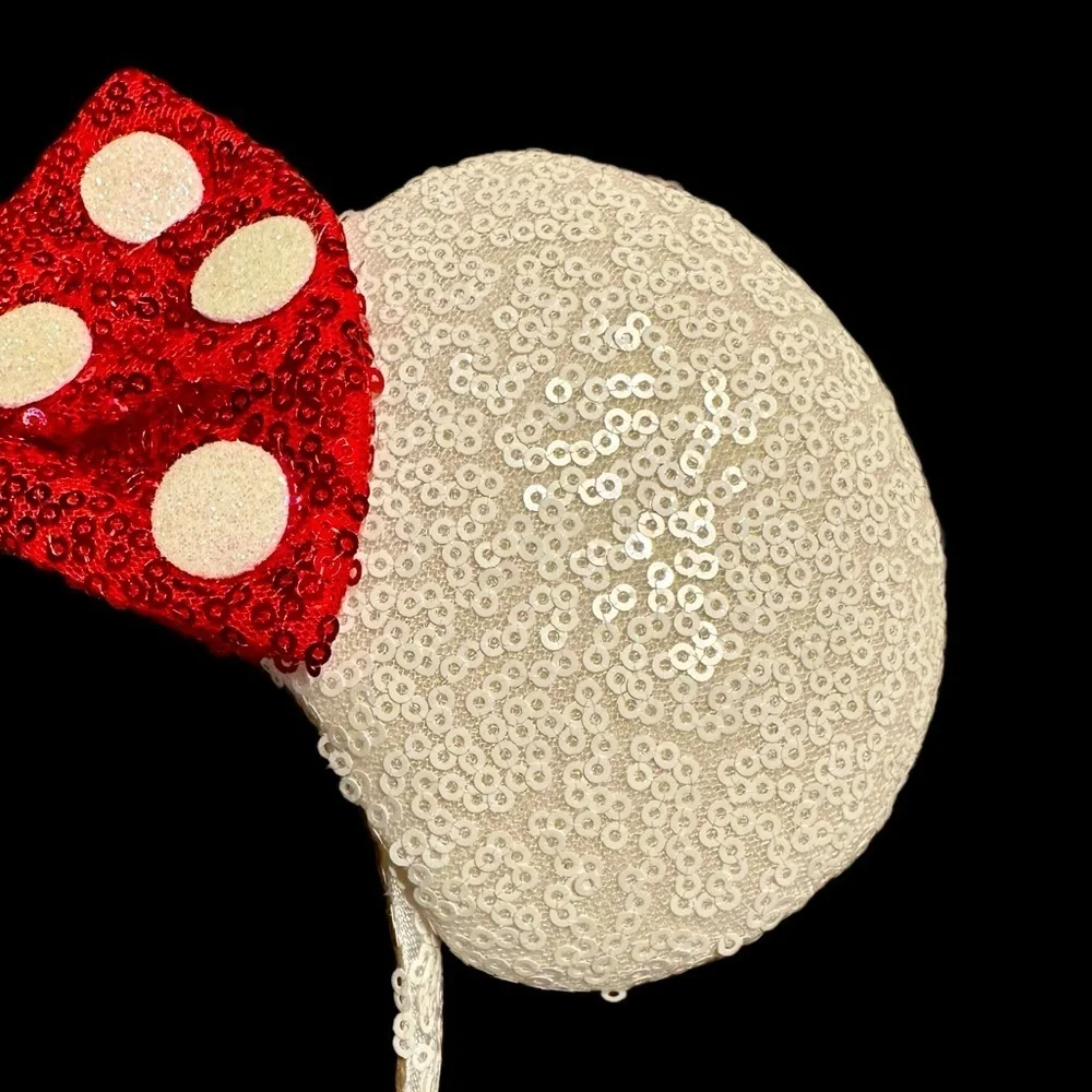 Women’s Disney Inspired Handmade Holiday Sequin Minnie Ears Headband - NWOT